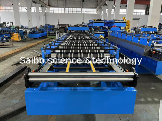 Chain Drive Tile Roll Forming Machine For Color Steel Plate With 15 Stations