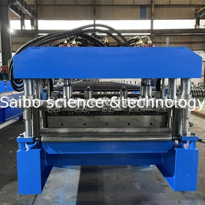 Chain Drive Tile Roll Forming Machine For Color Steel Plate With 15 Stations