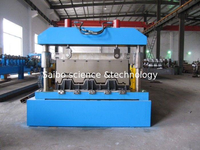 0-15m/Min Floor Deck Roll Forming Machine 0.8-1.5mm  Thickness With Coil Car